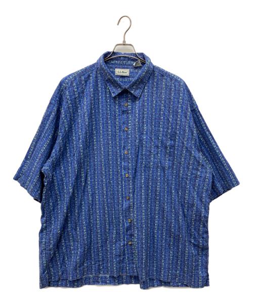 L.L.Bean（エルエルビーン）L.L.Bean (エルエルビーン) 総柄半袖シャツ ブルー サイズ:XXLの古着・服飾アイテム