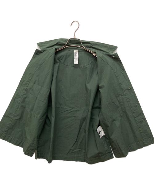MHL（マーガレットハウエル）MHL (マーガレットハウエル) HIGH TWISTED COTTON POPLIN SS SHIRT　ハイトゥイステッド コットン ポプリン ショートスリーブ シャツ　半袖シャツ カーキ サイズ:Sの古着・服飾アイテム