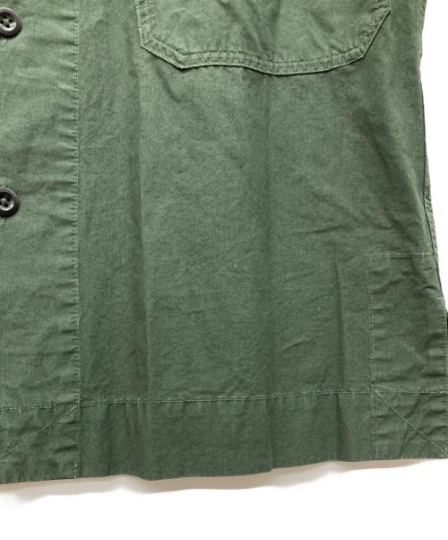 MHL（マーガレットハウエル）MHL (マーガレットハウエル) HIGH TWISTED COTTON POPLIN SS SHIRT　ハイトゥイステッド コットン ポプリン ショートスリーブ シャツ　半袖シャツ カーキ サイズ:Sの古着・服飾アイテム