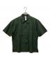 MHL（マーガレットハウエル）の古着「HIGH TWISTED COTTON POPLIN SS SHIRT　ハイトゥイステッド コットン ポプリン ショートスリーブ シャツ　半袖シャツ」｜カーキ