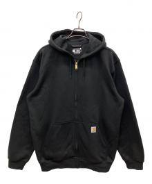 CarHartt（カーハート）の古着「Midweight Hooded Zip Front　ジップアップパーカー」｜ブラック