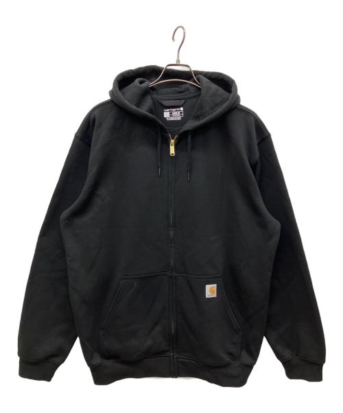 CarHartt（カーハート）CarHartt (カーハート) Midweight Hooded Zip Front　ジップアップパーカー ブラック サイズ:Lの古着・服飾アイテム