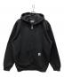 CarHartt（カーハート）の古着「Midweight Hooded Zip Front　ジップアップパーカー」｜ブラック
