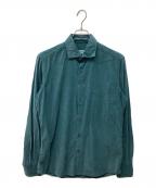 GLANSHIRT SLOWEARグランシャツ・スローウェア）の古着「コーデュロイシャツ」｜グリーン