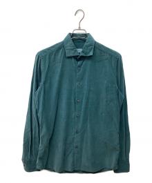 GLANSHIRT SLOWEAR（グランシャツ・スローウェア）の古着「コーデュロイシャツ」｜グリーン