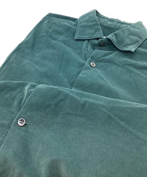 GLANSHIRT SLOWEAR（グランシャツ・スローウェア）GLANSHIRT SLOWEAR (グランシャツ・スローウェア) コーデュロイシャツ グリーン サイズ:40の古着・服飾アイテム