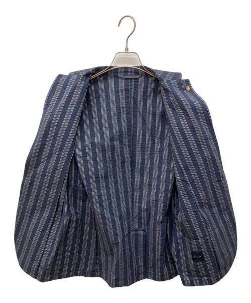 giannetto（ジャンネット）giannetto (ジャンネット) シアサッカーテーラードジャケット ネイビー サイズ:46の古着・服飾アイテム