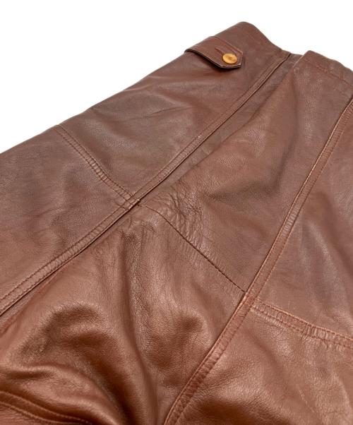 OLIP（オリップ）OLIP (オリップ) レザーコート ブラウン サイズ:3Lの古着・服飾アイテム