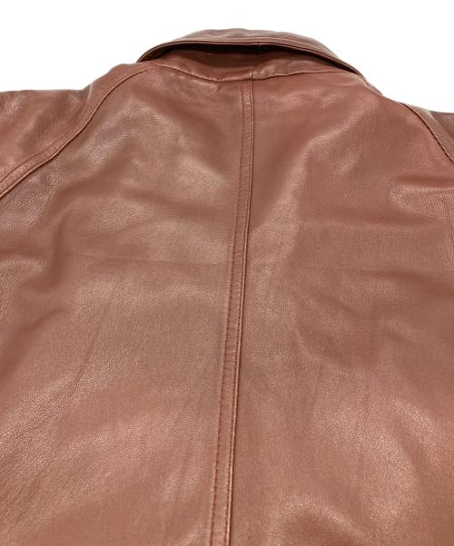 OLIP（オリップ）OLIP (オリップ) レザーコート ブラウン サイズ:3Lの古着・服飾アイテム