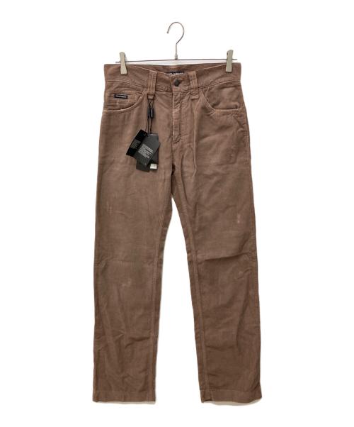 DOLCE & GABBANA（ドルチェ＆ガッバーナ）DOLCE & GABBANA (ドルチェ＆ガッバーナ) ダメージ加工コーデュロイパンツ ブラウン サイズ:44 未使用品の古着・服飾アイテム