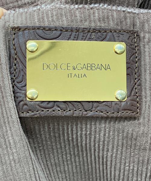 DOLCE & GABBANA（ドルチェ＆ガッバーナ）DOLCE & GABBANA (ドルチェ＆ガッバーナ) ダメージ加工コーデュロイパンツ ブラウン サイズ:44 未使用品の古着・服飾アイテム
