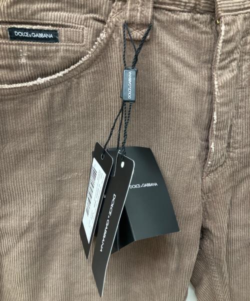DOLCE & GABBANA（ドルチェ＆ガッバーナ）DOLCE & GABBANA (ドルチェ＆ガッバーナ) ダメージ加工コーデュロイパンツ ブラウン サイズ:44 未使用品の古着・服飾アイテム