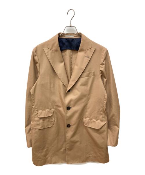 BRUNELLO CUCINELLI（ブルネロクチネリ）BRUNELLO CUCINELLI (ブルネロクチネリ) コットンシルクチェスターコート ブラウン サイズ:50の古着・服飾アイテム
