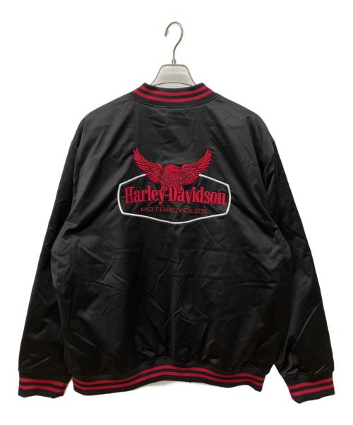 HARLEY-DAVIDSON（ハーレーダビッドソン）HARLEY-DAVIDSON (ハーレーダビッドソン) サテンスタジャン ブラック サイズ:XLの古着・服飾アイテム