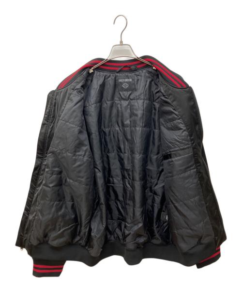 HARLEY-DAVIDSON（ハーレーダビッドソン）HARLEY-DAVIDSON (ハーレーダビッドソン) サテンスタジャン ブラック サイズ:XLの古着・服飾アイテム