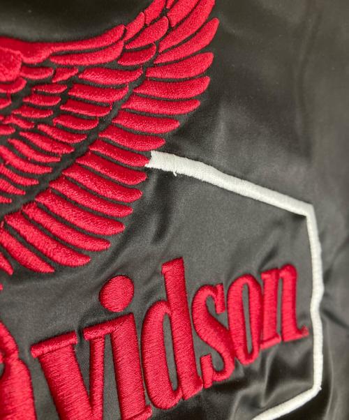 HARLEY-DAVIDSON（ハーレーダビッドソン）HARLEY-DAVIDSON (ハーレーダビッドソン) サテンスタジャン ブラック サイズ:XLの古着・服飾アイテム