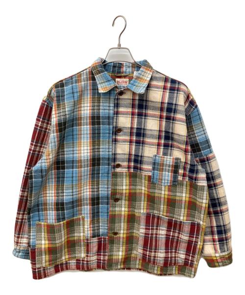 BIG JOHN（ビッグジョン）BIG JOHN (ビッグジョン) CRAZY SHIRT JACKET マルチカラー サイズ:FSの古着・服飾アイテム