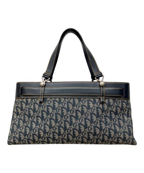 Christian Dior（クリスチャン ディオール）Christian Dior (クリスチャン ディオール) トロッターハンドバッグ ネイビーの古着・服飾アイテム