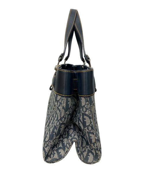 Christian Dior（クリスチャン ディオール）Christian Dior (クリスチャン ディオール) トロッターハンドバッグ ネイビーの古着・服飾アイテム