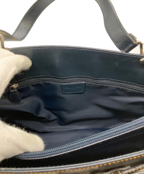 Christian Dior（クリスチャン ディオール）Christian Dior (クリスチャン ディオール) トロッターハンドバッグ ネイビーの古着・服飾アイテム