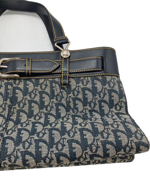 Christian Dior（クリスチャン ディオール）Christian Dior (クリスチャン ディオール) トロッターハンドバッグ ネイビーの古着・服飾アイテム