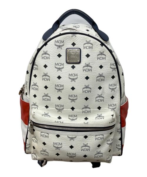 MCM（エムシーエム）MCM (エムシーエム) ヴィセトス スターク バックパック　リュック ホワイトの古着・服飾アイテム