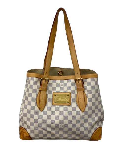 LOUIS VUITTON（ルイ ヴィトン）LOUIS VUITTON (ルイ ヴィトン) ハムステッドMM　ダミエ・アズール　トートバッグ ホワイトの古着・服飾アイテム