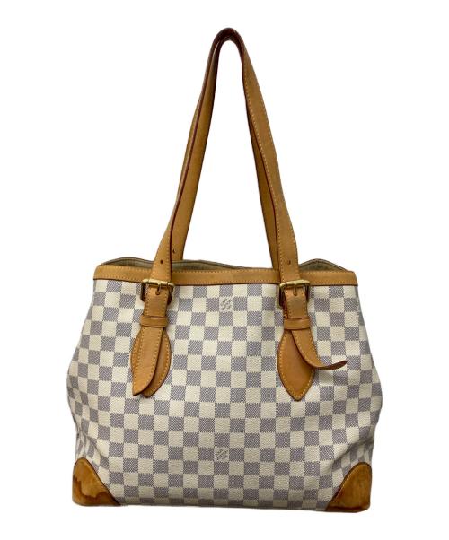 LOUIS VUITTON（ルイ ヴィトン）LOUIS VUITTON (ルイ ヴィトン) ハムステッドMM　ダミエ・アズール　トートバッグ ホワイトの古着・服飾アイテム