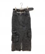 PRANK PROJECTプランクプロジェクト）の古着「Denim Cargo Skirt」｜ブラック