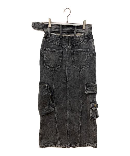PRANK PROJECT（プランクプロジェクト）PRANK PROJECT (プランクプロジェクト) Denim Cargo Skirt ブラック サイズ:36の古着・服飾アイテム