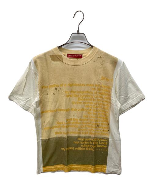 beauty:beast（ビューティービースト）beauty:beast (ビューティービースト) ポエムプリント切替Tシャツ　パルプ・フィクション / Pulp Fiction イエロー サイズ:-の古着・服飾アイテム