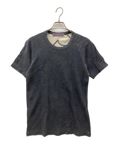 beauty:beast（ビューティービースト）beauty:beast (ビューティービースト) 背面パズル柄ラグランTシャツ ブラック サイズ:Mの古着・服飾アイテム