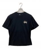 stussyステューシー）の古着「スカルボーンプリントTシャツ」｜ブラック