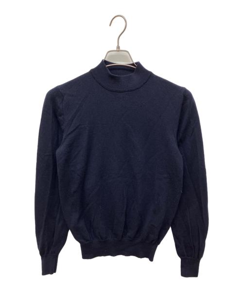 GRAN SASSO（グランサッソ）GRAN SASSO (グランサッソ) 12ゲージウールモックネックニット ネイビー サイズ:44の古着・服飾アイテム