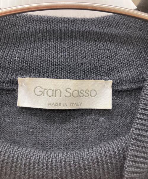 GRAN SASSO（グランサッソ）GRAN SASSO (グランサッソ) 12ゲージウールソリッドモックネックニット ブラック サイズ:44の古着・服飾アイテム