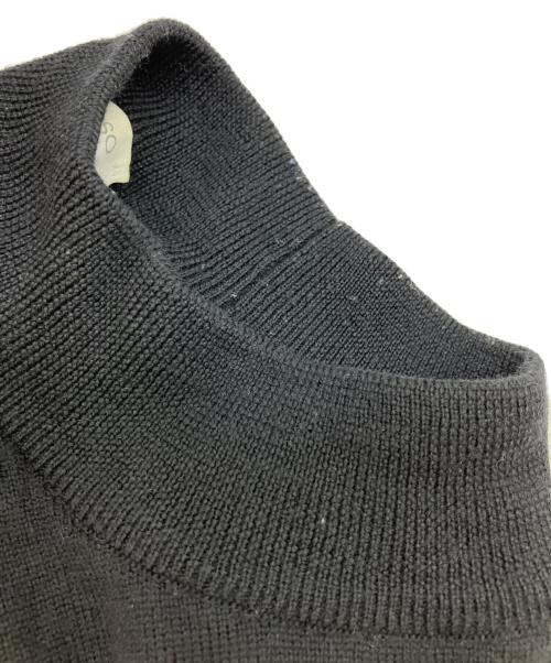 GRAN SASSO（グランサッソ）GRAN SASSO (グランサッソ) 12ゲージウールソリッドモックネックニット ブラック サイズ:44の古着・服飾アイテム