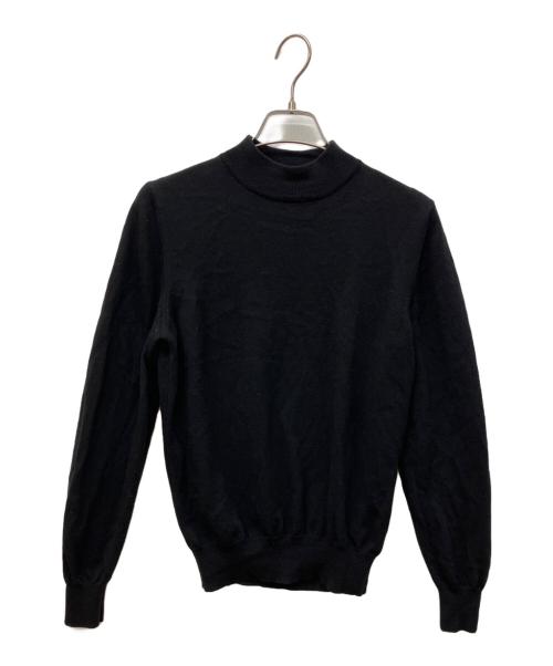 GRAN SASSO（グランサッソ）GRAN SASSO (グランサッソ) 12ゲージウールソリッドモックネックニット ブラック サイズ:44の古着・服飾アイテム