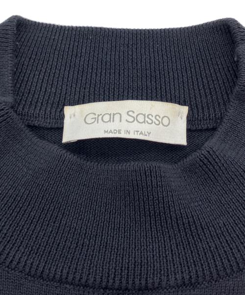GRAN SASSO（グランサッソ）GRAN SASSO (グランサッソ) 12ゲージソフトコットンモックネックニット ネイビー サイズ:44の古着・服飾アイテム