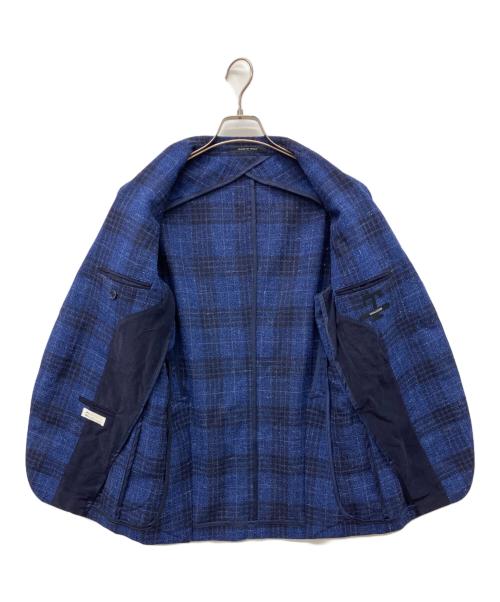 TAGLIATORE（タリアトーレ）TAGLIATORE (タリアトーレ) チェック テーラード ジャケット ブルー サイズ:44の古着・服飾アイテム