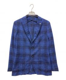 TAGLIATORE（タリアトーレ）の古着「チェック テーラード ジャケット」｜ブルー