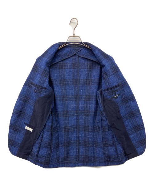 TAGLIATORE（タリアトーレ）TAGLIATORE (タリアトーレ) チェック テーラード ジャケット ブルー サイズ:44の古着・服飾アイテム