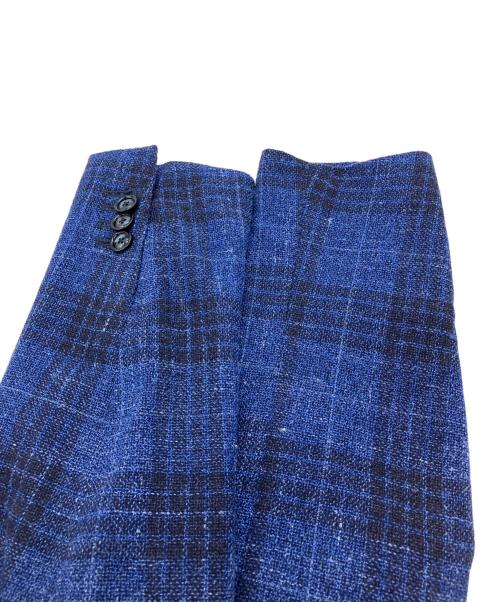TAGLIATORE（タリアトーレ）TAGLIATORE (タリアトーレ) チェック テーラード ジャケット ブルー サイズ:44の古着・服飾アイテム
