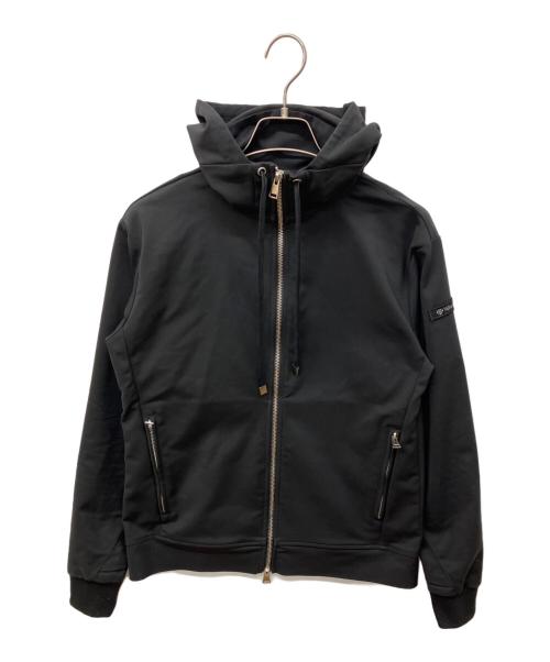 Volturno（ヴォルトゥルノ）VOLTURNO (ヴォルトゥルノ) Slim Fit Zip Up Hoodie ブラック サイズ:44の古着・服飾アイテム