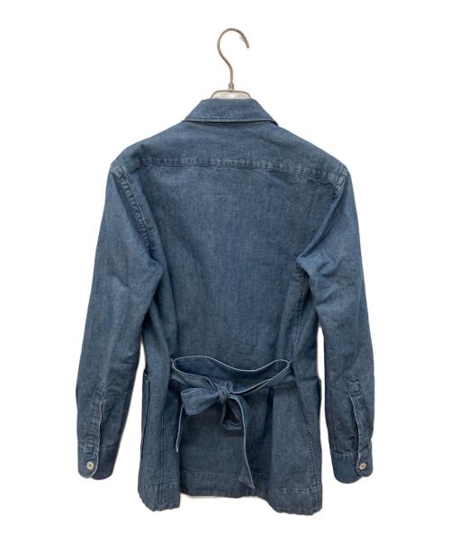 ORIAN（オリアン）ORIAN (オリアン) リネンブレンドサファリシャツジャケット インディゴ サイズ:Sの古着・服飾アイテム