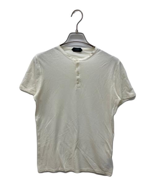 Zanone（ザノーネ）Zanone (ザノーネ) ヘンリーネックTシャツ ホワイト サイズ:44の古着・服飾アイテム