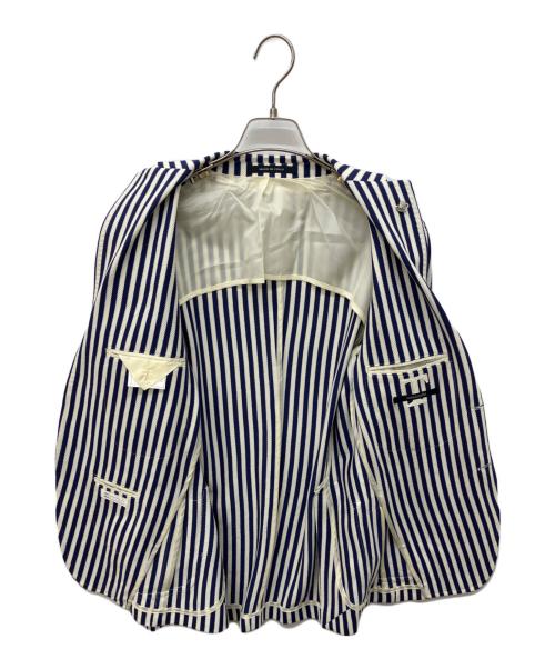 TAGLIATORE（タリアトーレ）TAGLIATORE (タリアトーレ) ストライプテーラードジャケット ネイビー サイズ:44の古着・服飾アイテム