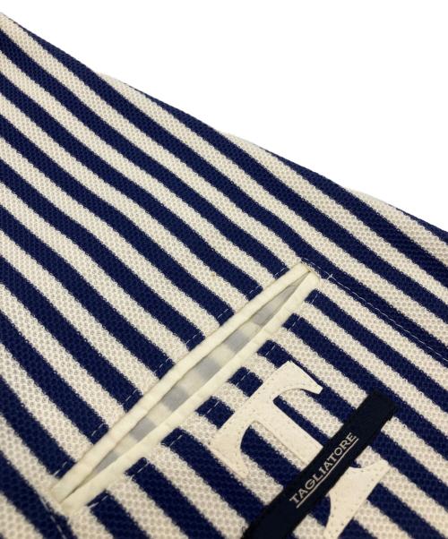 TAGLIATORE（タリアトーレ）TAGLIATORE (タリアトーレ) ストライプテーラードジャケット ネイビー サイズ:44の古着・服飾アイテム