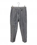 GERMANO×BEAMS Fジェルマーノ×ビームスエフ）の古着「シアサッカー ストライプ イージー パンツ」｜ブラック