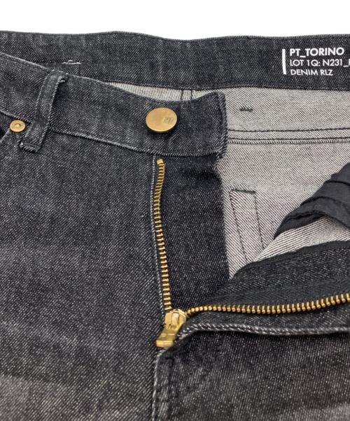 PT TORINO（ピーティートリノ）PT TORINO (ピーティートリノ) スリムテーパードデニムパンツ ブラック サイズ:28の古着・服飾アイテム