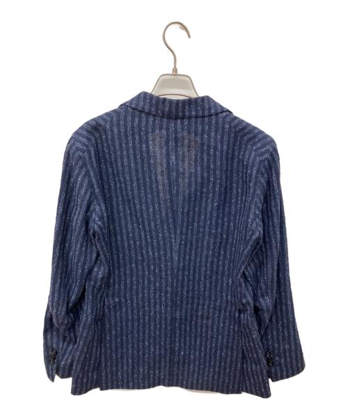 TAGLIATORE（タリアトーレ）TAGLIATORE (タリアトーレ) ストライプテーラードジャケット ブルー サイズ:44の古着・服飾アイテム